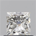 Natural Diamond 0.60 Carats, Princess with  Cut, I Color, VVS1 Clarity and Certified by GIA