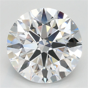 Picture of Lab Grown Diamond 4.10 Carats, Round with Excellent Cut, D Color, VVS2 Clarity and Certified by GIA