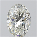 Natural Diamond 1.01 Carats, Oval with  Cut, H Color, SI2 Clarity and Certified by GIA