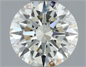 Natural Diamond 0.60 Carats, Round with Excellent Cut, L Color, VVS1 Clarity and Certified by IGI