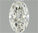 Natural Diamond 0.53 Carats, Oval with  Cut, H Color, VVS1 Clarity and Certified by IGI