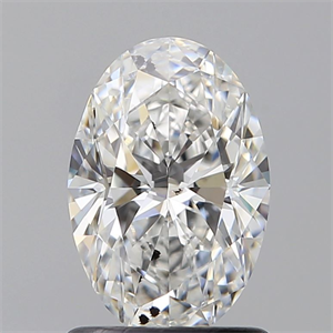 Foto Diamante Natural 1.07 quilates, Ovalado , Color F, claridad SI2 y certificado GIA de