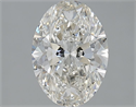 Natural Diamond 1.70 Carats, Oval with  Cut, J Color, SI2 Clarity and Certified by GIA