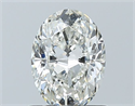 Natural Diamond 0.91 Carats, Oval with  Cut, H Color, SI1 Clarity and Certified by GIA
