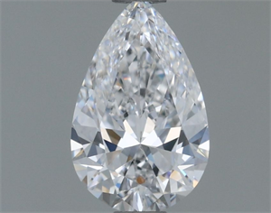 Picture of Natural Diamond 0.55 Carats, Pear with  Cut, D Color, IF Clarity and Certified by GIA