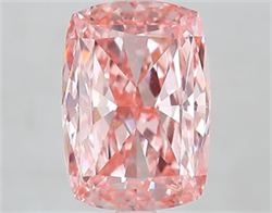 Picture of Lab Grown Diamond 4.10 Carats, CUSHION MODIFIED with  Cut, Fancy Vivid Pink Color, VVS2 Clarity and Certified by IGI
