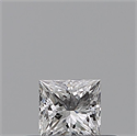 Diamante Natural 0.23 quilates, Princesa , Color E, claridad VVS2 y certificado GIA