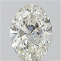 Natural Diamond 0.90 Carats, Oval with  Cut, J Color, VS2 Clarity and Certified by GIA