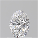 Natural Diamond 0.53 Carats, Oval with  Cut, D Color, VVS2 Clarity and Certified by GIA