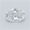 Natural Diamond 0.50 Carats, Oval with  Cut, D Color, SI1 Clarity and Certified by GIA
