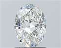 Natural Diamond 1.01 Carats, Oval with  Cut, G Color, VS2 Clarity and Certified by GIA