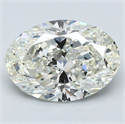 Natural Diamond 1.70 Carats, Oval with  Cut, J Color, VVS2 Clarity and Certified by GIA