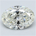 Natural Diamond 1.70 Carats, Oval with  Cut, J Color, VVS2 Clarity and Certified by GIA