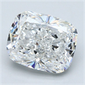 Natural Diamond 3.01 Carats, Cushion with  Cut, F Color, VVS2 Clarity and Certified by GIA