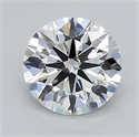 Lab Grown Diamond 1.53 Carats, Round with Ideal Cut, E Color, VVS2 Clarity and Certified by IGI