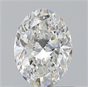 Natural Diamond 0.80 Carats, Oval with  Cut, F Color, VS1 Clarity and Certified by GIA