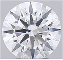 Lab Grown Diamond 3.07 Carats, Round with Excellent Cut, E Color, VVS2 Clarity and Certified by GIA