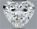 Natural Diamond 0.50 Carats, Heart with  Cut, H Color, VVS1 Clarity and Certified by IGI