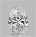 Natural Diamond 0.50 Carats, Oval with  Cut, E Color, SI1 Clarity and Certified by GIA