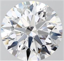 Lab Grown Diamond 2.53 Carats, Round with Ideal Cut, D Color, VVS2 Clarity and Certified by IGI