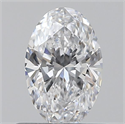 Natural Diamond 0.51 Carats, Oval with  Cut, D Color, SI1 Clarity and Certified by GIA