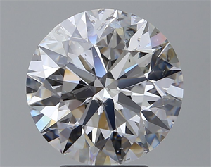 Picture of Natural Diamond 3.91 Carats, Round with Excellent Cut, D Color, SI2 Clarity and Certified by GIA