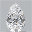 Natural Diamond 0.72 Carats, Pear with  Cut, D Color, VVS2 Clarity and Certified by GIA