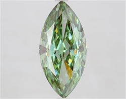 Picture of Lab Grown Diamond 4.03 Carats, Marquise with  Cut, Fancy Vivid Green Color, VVS2 Clarity and Certified by IGI