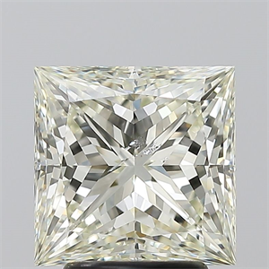 Foto Diamante Natural 3.02 quilates, Princesa , Color L, claridad SI2 y certificado GIA de