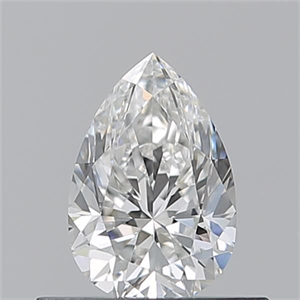 Picture of Natural Diamond 0.50 Carats, Pear with  Cut, F Color, VVS2 Clarity and Certified by GIA