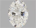 Natural Diamond 0.50 Carats, Oval with  Cut, H Color, VS2 Clarity and Certified by GIA