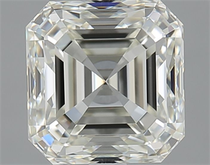 Picture of Natural Diamond 3.01 Carats, Asscher with  Cut, I Color, VVS2 Clarity and Certified by IGI