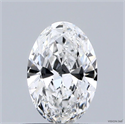 Natural Diamond 0.53 Carats, Oval with  Cut, F Color, VVS2 Clarity and Certified by GIA