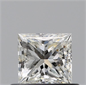 Natural Diamond 0.50 Carats, Princess with  Cut, I Color, SI1 Clarity and Certified by GIA