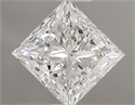 Natural Diamond 0.90 Carats, Princess with  Cut, G Color, VVS1 Clarity and Certified by GIA