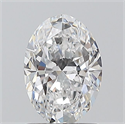 Natural Diamond 1.00 Carats, Oval with  Cut, D Color, VVS1 Clarity and Certified by GIA