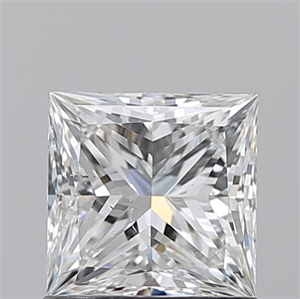 Picture of Natural Diamond 1.02 Carats, Princess with  Cut, E Color, SI1 Clarity and Certified by GIA