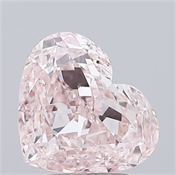 Picture of Lab Grown Diamond 3.88 Carats, Heart with  Cut, Fancy Pink Color, VS1 Clarity and Certified by IGI