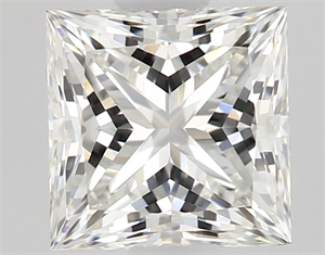 Picture of Natural Diamond 0.54 Carats, Princess with  Cut, H Color, VVS1 Clarity and Certified by GIA