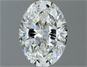 Natural Diamond 1.02 Carats, Oval with  Cut, H Color, VS1 Clarity and Certified by IGI