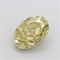 Picture of Lab Grown Diamond 1.53 Carats, Oval with  Cut, Fancy Yellow Color, VS1 Clarity and Certified by IGI