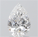 Natural Diamond 1.01 Carats, Pear with  Cut, D Color, SI2 Clarity and Certified by GIA