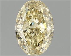Picture of Lab Grown Diamond 1.57 Carats, Oval with  Cut, Fancy Intense Yellow Color, VS1 Clarity and Certified by IGI