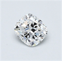 Natural Diamond 0.60 Carats, Cushion with  Cut, D Color, SI1 Clarity and Certified by GIA