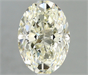 Natural Diamond 1.36 Carats, Oval with  Cut, K Color, VVS1 Clarity and Certified by IGI