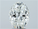 Natural Diamond 2.50 Carats, Oval with  Cut, H Color, SI2 Clarity and Certified by GIA
