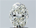 Natural Diamond 1.20 Carats, Oval with  Cut, J Color, SI2 Clarity and Certified by GIA