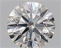 Natural Diamond 0.55 Carats, Round with Excellent Cut, G Color, SI1 Clarity and Certified by GIA