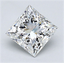 Natural Diamond 1.21 Carats, Princess with  Cut, I Color, VS2 Clarity and Certified by GIA
