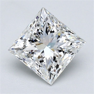 Picture of Natural Diamond 1.21 Carats, Princess with  Cut, I Color, VS2 Clarity and Certified by GIA